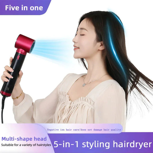 5 in 1 Hair dryer Professional Negative Ion curling Iron Hair Straightener Brushless Motor High Speed Hair Dryer Hot Comb Set